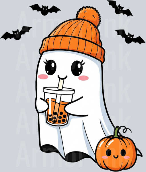 Halloween Ghost Pumpkin Bats