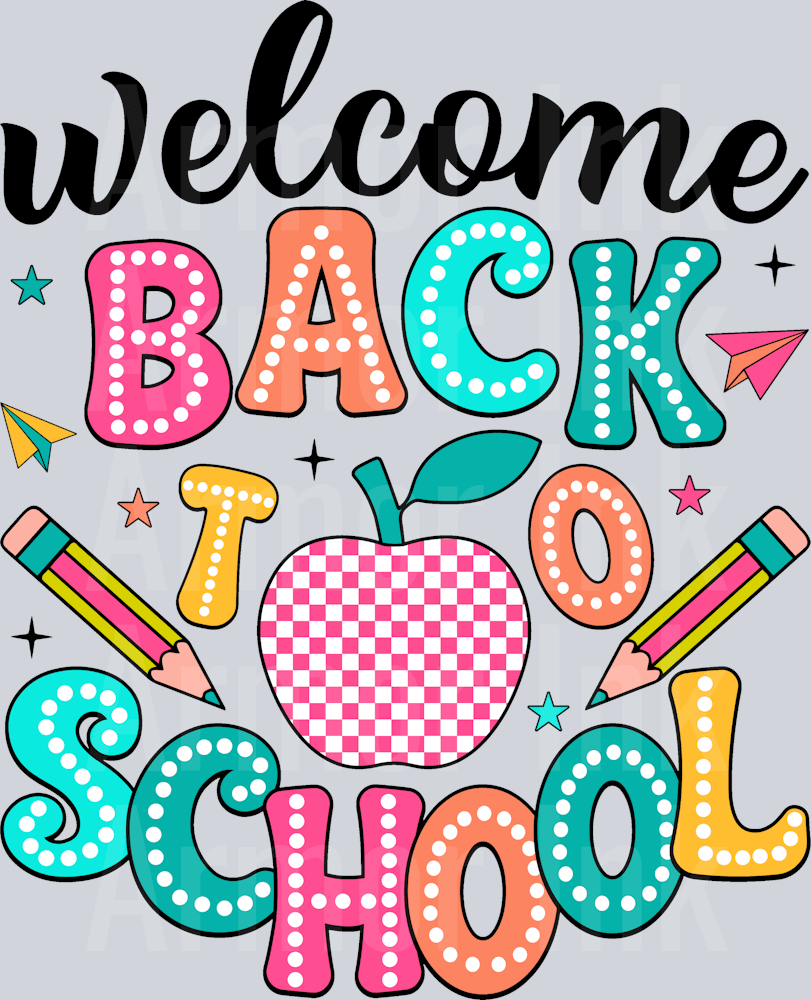 Welcome Back to School DTF transfer