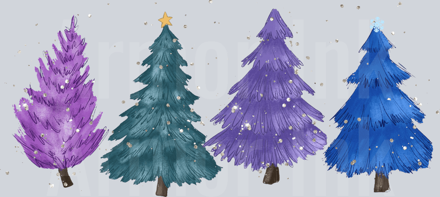 Winter Trees DTF transfer