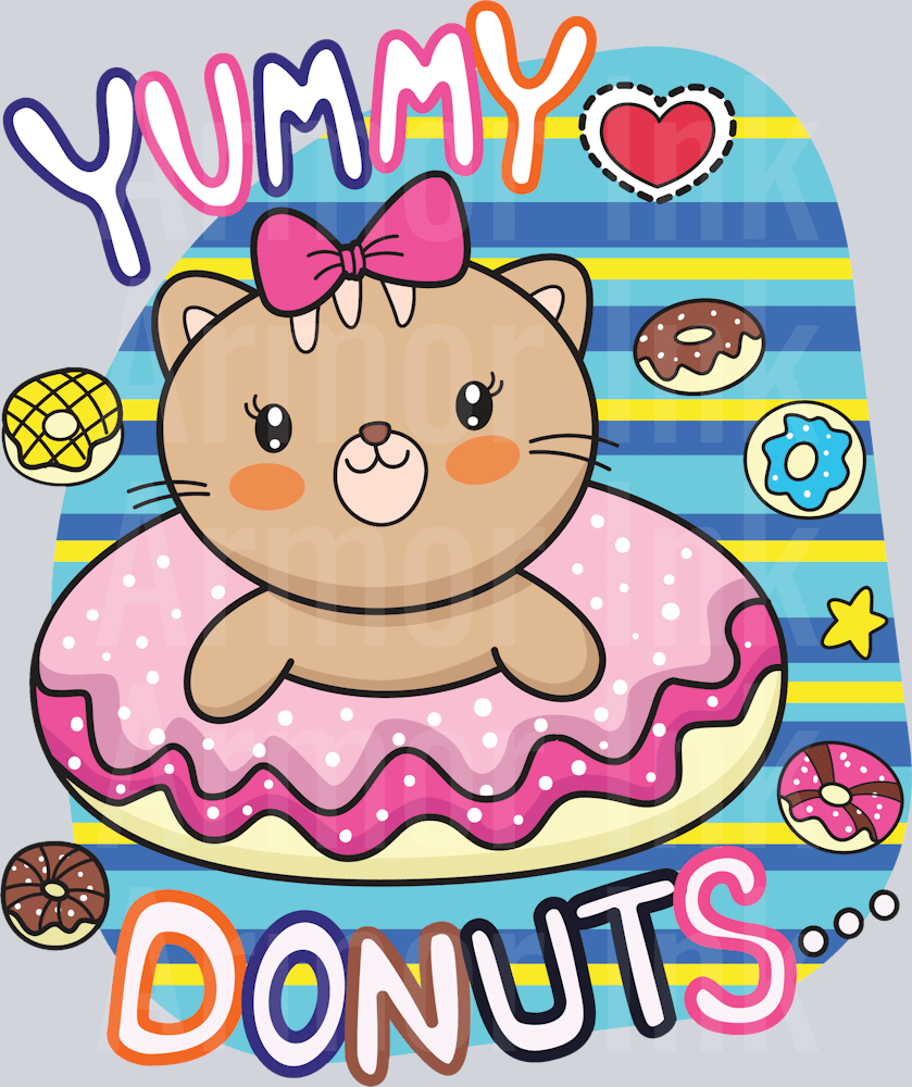 Yummy Donuts DTF transfer